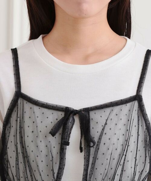 PINK-latte / ピンク ラテ その他トップス | ドットチュールキャミ＋ロンTセット | 詳細4