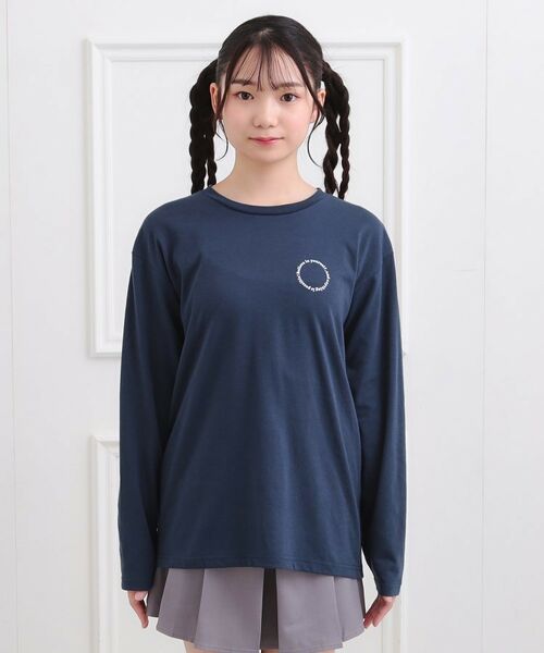 PINK-latte / ピンク ラテ Tシャツ | フロッキーくまちゃんロンT | 詳細1