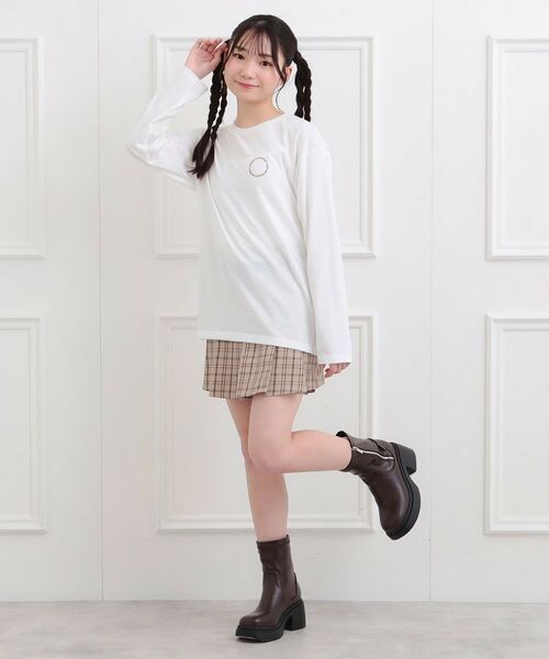 PINK-latte / ピンク ラテ Tシャツ | フロッキーくまちゃんロンT | 詳細10