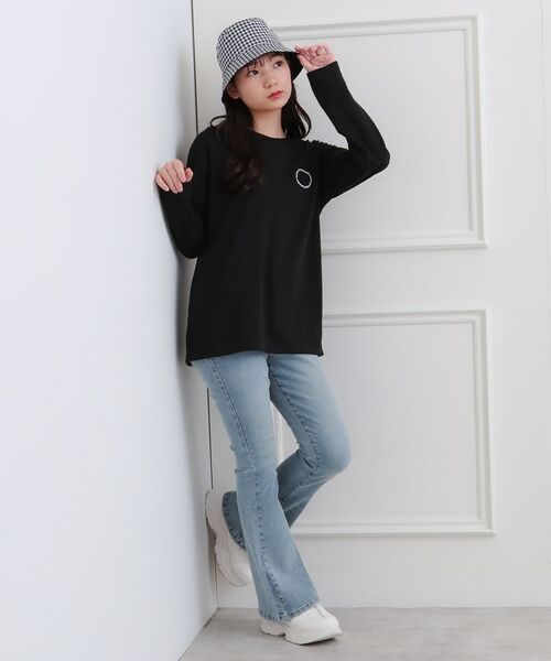 PINK-latte / ピンク ラテ Tシャツ | フロッキーくまちゃんロンT | 詳細14