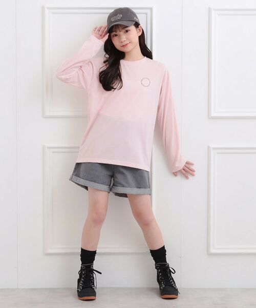 PINK-latte / ピンク ラテ Tシャツ | フロッキーくまちゃんロンT | 詳細16