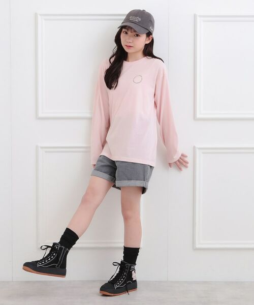 PINK-latte / ピンク ラテ Tシャツ | フロッキーくまちゃんロンT | 詳細17