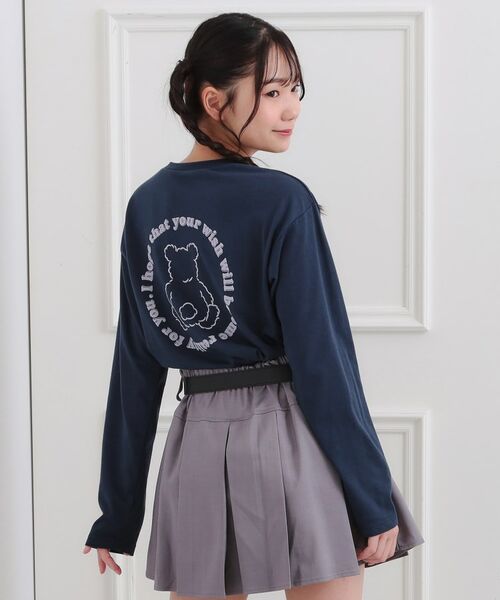 PINK-latte / ピンク ラテ Tシャツ | フロッキーくまちゃんロンT | 詳細19