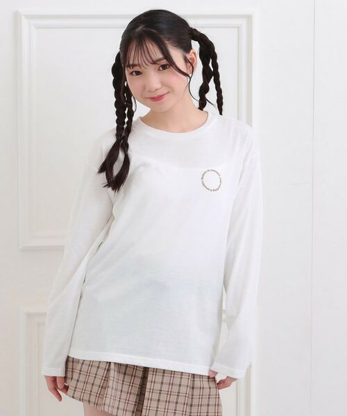 PINK-latte / ピンク ラテ Tシャツ | フロッキーくまちゃんロンT | 詳細8