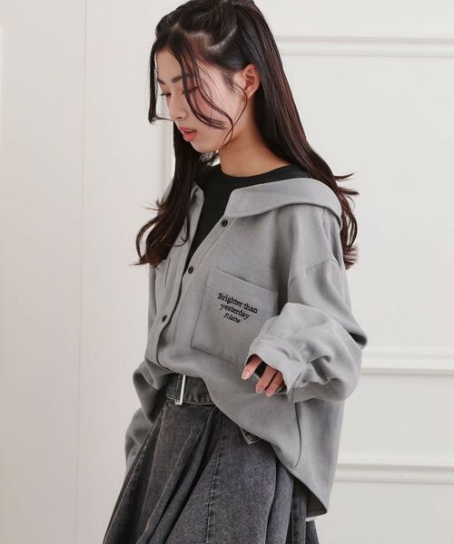 PINK-latte / ピンク ラテ カットソー | シャツドッキング長袖プルオーバー | 詳細11