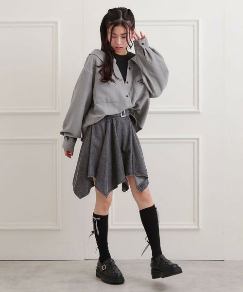 PINK-latte / ピンク ラテ カットソー | シャツドッキング長袖プルオーバー | 詳細12