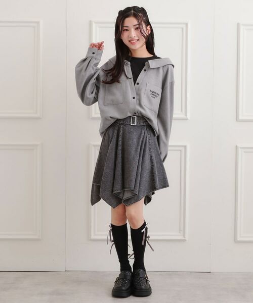 PINK-latte / ピンク ラテ カットソー | シャツドッキング長袖プルオーバー | 詳細13