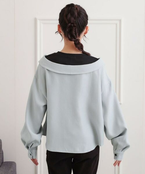 PINK-latte / ピンク ラテ カットソー | シャツドッキング長袖プルオーバー | 詳細3