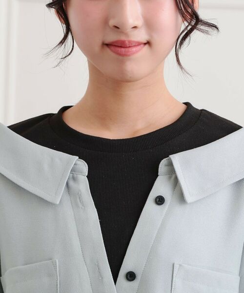 PINK-latte / ピンク ラテ カットソー | シャツドッキング長袖プルオーバー | 詳細4