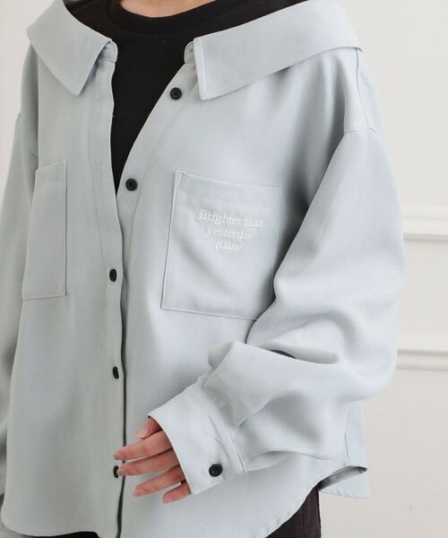 PINK-latte / ピンク ラテ カットソー | シャツドッキング長袖プルオーバー | 詳細5