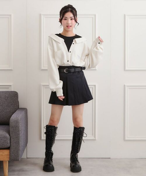 PINK-latte / ピンク ラテ カットソー | シャツドッキング長袖プルオーバー | 詳細8