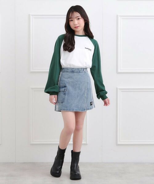 PINK-latte / ピンク ラテ Tシャツ | ラグランサガラチュニックロンT | 詳細13