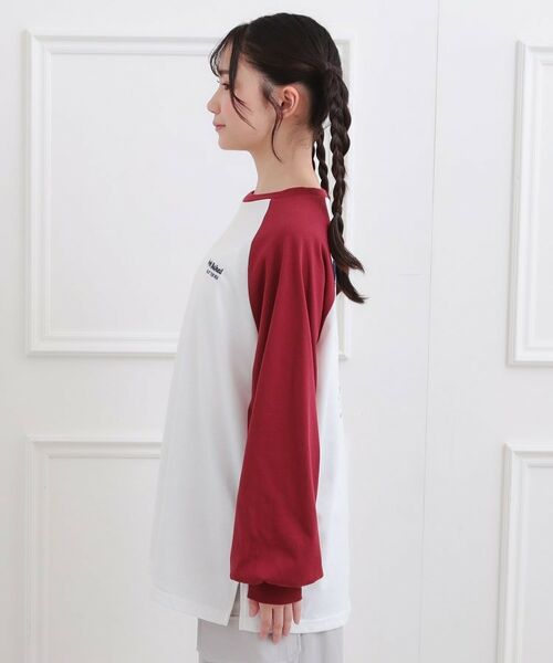 PINK-latte / ピンク ラテ Tシャツ | ラグランサガラチュニックロンT | 詳細2