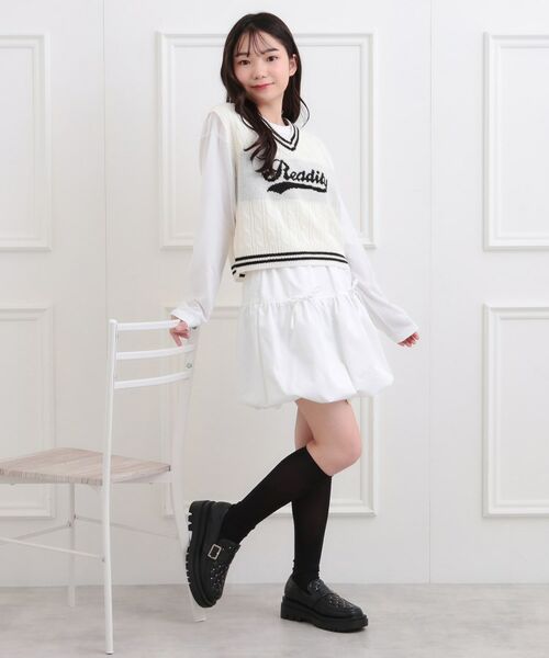 PINK-latte / ピンク ラテ ベスト | 【セットアイテム】ニットベスト＋ロンT | 詳細17