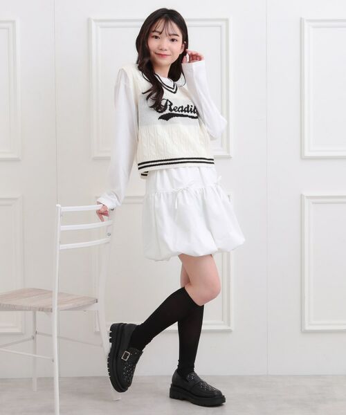 PINK-latte / ピンク ラテ ベスト | 【セットアイテム】ニットベスト＋ロンT | 詳細18