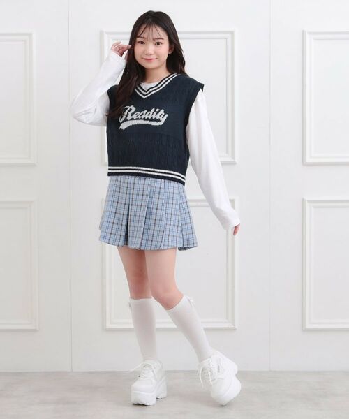 PINK-latte / ピンク ラテ ベスト | 【セットアイテム】ニットベスト＋ロンT | 詳細21