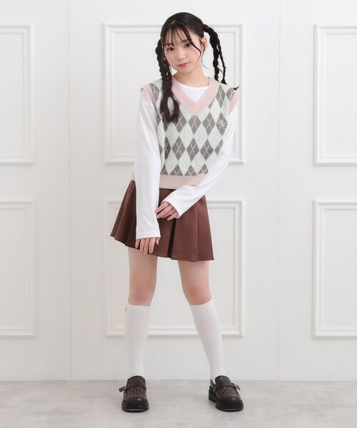 PINK-latte / ピンク ラテ ベスト | 【セットアイテム】ニットベスト＋ロンT | 詳細26