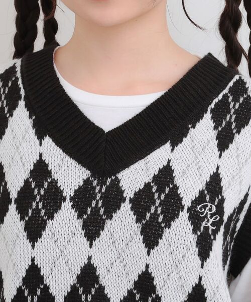 PINK-latte / ピンク ラテ ベスト | 【セットアイテム】ニットベスト＋ロンT | 詳細4