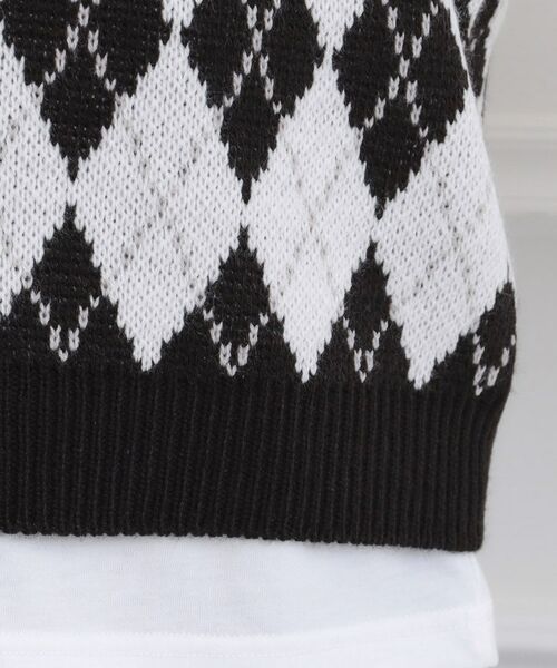 PINK-latte / ピンク ラテ ベスト | 【セットアイテム】ニットベスト＋ロンT | 詳細6