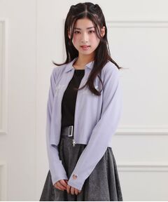 PINK-latte / ピンク ラテ カットソー | 衿付きダブルジップテレコ