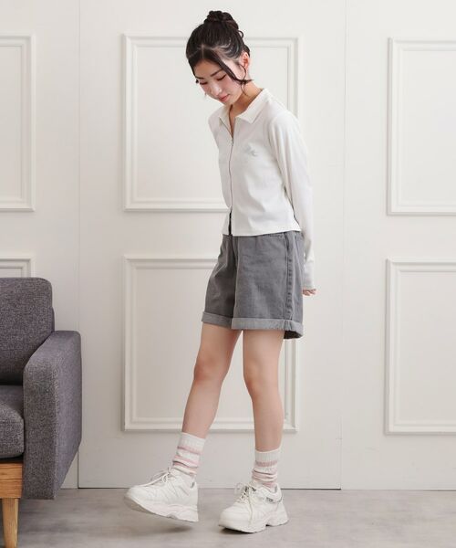 PINK-latte / ピンク ラテ カットソー | 衿付きダブルジップテレコ | 詳細10