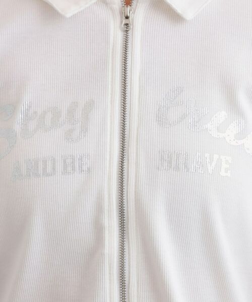 PINK-latte / ピンク ラテ カットソー | 衿付きダブルジップテレコ | 詳細11