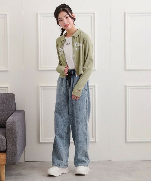 PINK-latte / ピンク ラテ カットソー | 衿付きダブルジップテレコ | 詳細17