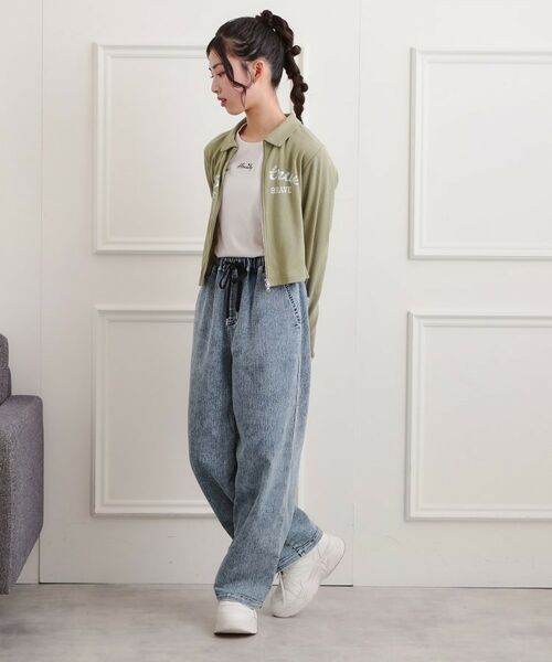 PINK-latte / ピンク ラテ カットソー | 衿付きダブルジップテレコ | 詳細18