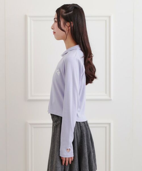 PINK-latte / ピンク ラテ カットソー | 衿付きダブルジップテレコ | 詳細2