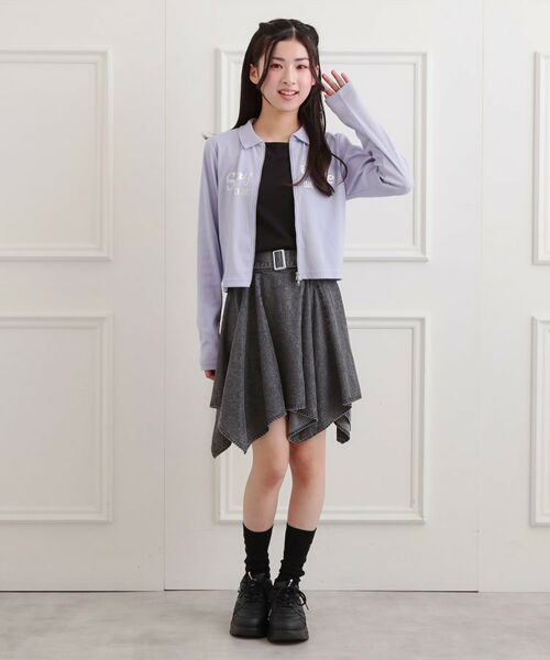 PINK-latte / ピンク ラテ カットソー | 衿付きダブルジップテレコ | 詳細21