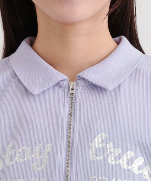 PINK-latte / ピンク ラテ カットソー | 衿付きダブルジップテレコ | 詳細4