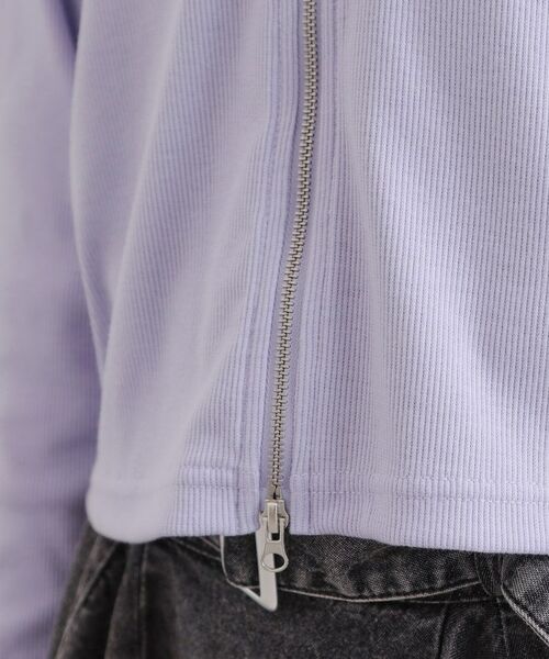 PINK-latte / ピンク ラテ カットソー | 衿付きダブルジップテレコ | 詳細6