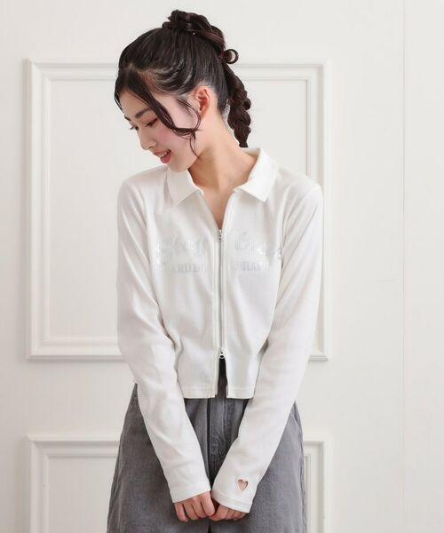 PINK-latte / ピンク ラテ カットソー | 衿付きダブルジップテレコ | 詳細8