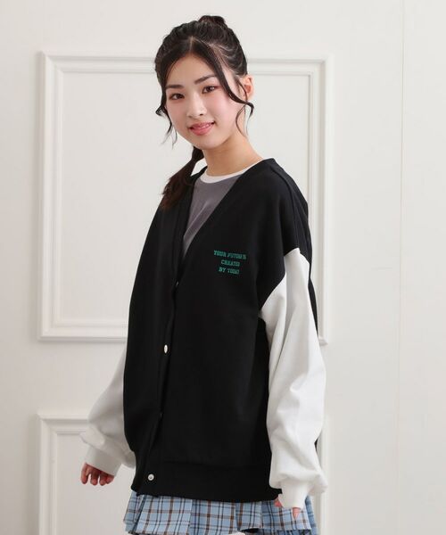 PINK-latte / ピンク ラテ カーディガン・ボレロ | バックカレッジVネックカーディガン | 詳細11