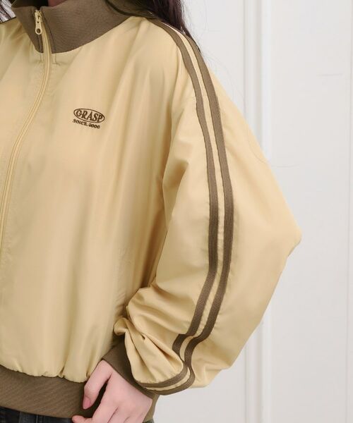 PINK-latte / ピンク ラテ レザーブルゾン・ジャケット | ライントラックジャケット | 詳細5