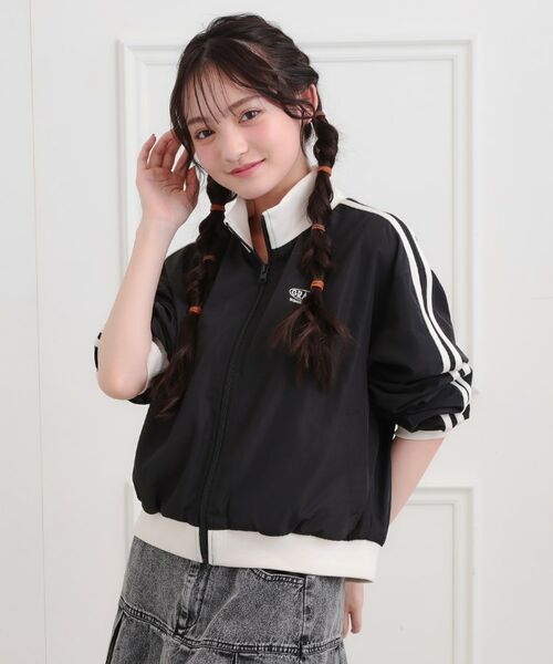 PINK-latte/ピンク ラテ ライントラックジャケット ブラック(019) 15(150cm) PINK-latte/ピンク ラテ ライントラックジャケット ブラック(019) 15(150cm)