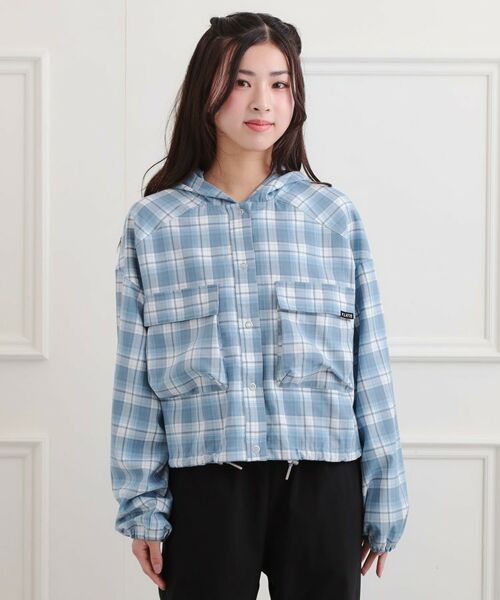 PINK-latte / ピンク ラテ レザーブルゾン・ジャケット | フード付きライトブルゾン | 詳細1