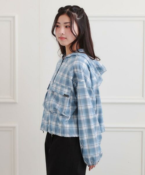 PINK-latte / ピンク ラテ レザーブルゾン・ジャケット | フード付きライトブルゾン | 詳細2