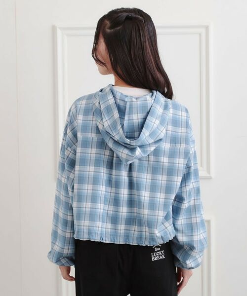 PINK-latte / ピンク ラテ レザーブルゾン・ジャケット | フード付きライトブルゾン | 詳細3