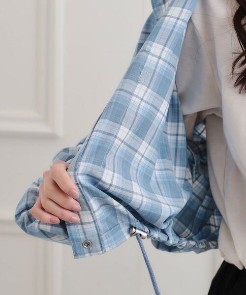 PINK-latte / ピンク ラテ レザーブルゾン・ジャケット | フード付きライトブルゾン | 詳細7