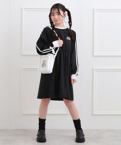 PINK-latte / ピンク ラテ ミニ丈・ひざ丈ワンピース | ポンチドロストワンピース | 詳細10