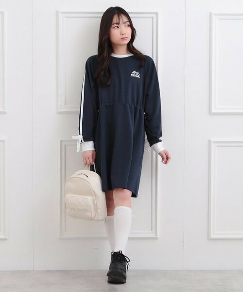 PINK-latte / ピンク ラテ ミニ丈・ひざ丈ワンピース | ポンチドロストワンピース | 詳細15