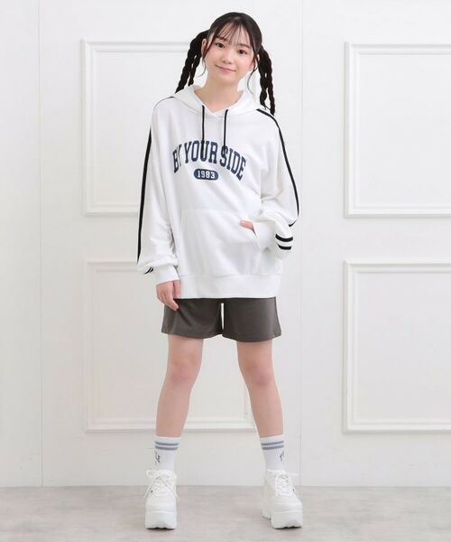 PINK-latte / ピンク ラテ セットアップ | 袖ラインパーカ＋ショートパンツセット | 詳細17