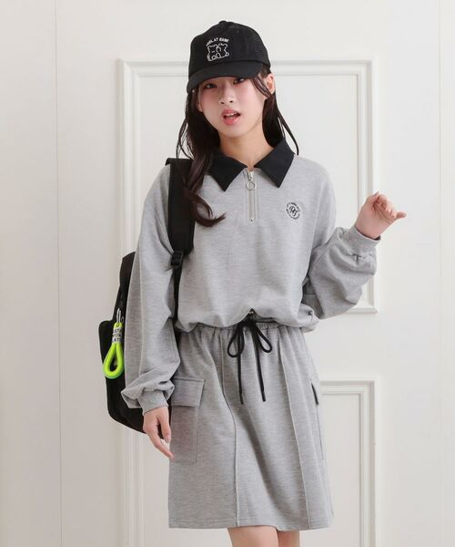 PINK-latte / ピンク ラテ セットアップ | 【セットアップ】ハーフジップ＋カーゴスカート | 詳細16