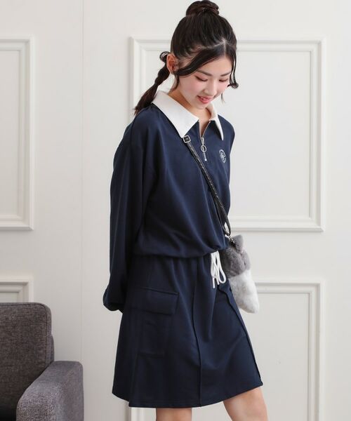 PINK-latte / ピンク ラテ セットアップ | 【セットアップ】ハーフジップ＋カーゴスカート | 詳細24