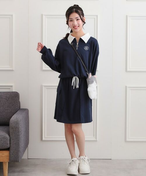 PINK-latte / ピンク ラテ セットアップ | 【セットアップ】ハーフジップ＋カーゴスカート | 詳細25