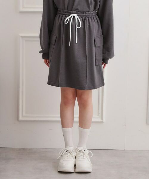 PINK-latte / ピンク ラテ セットアップ | 【セットアップ】ハーフジップ＋カーゴスカート | 詳細7