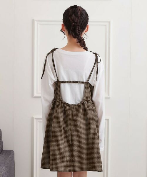 PINK-latte / ピンク ラテ その他トップス | ギンガムキャミワンピ+ロンTセット | 詳細3