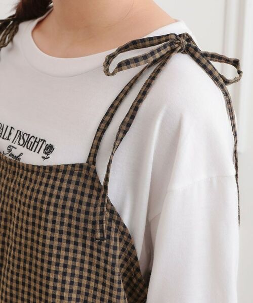 PINK-latte / ピンク ラテ その他トップス | ギンガムキャミワンピ+ロンTセット | 詳細5