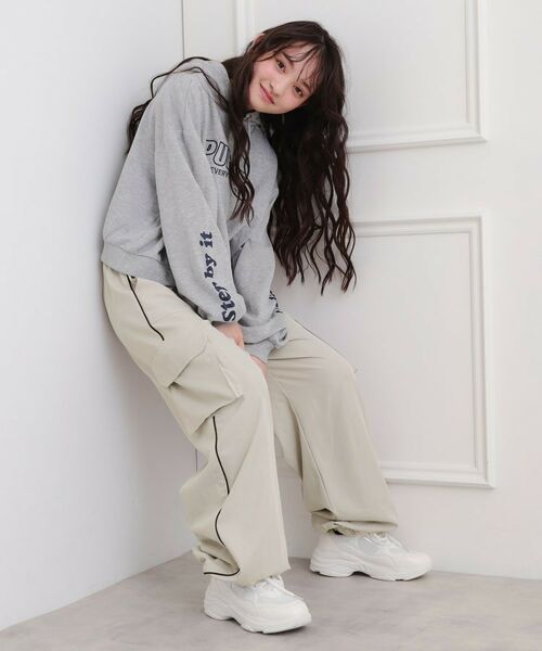 PINK-latte / ピンク ラテ パンツ | ベーシックパイピングカーゴパンツ | 詳細11